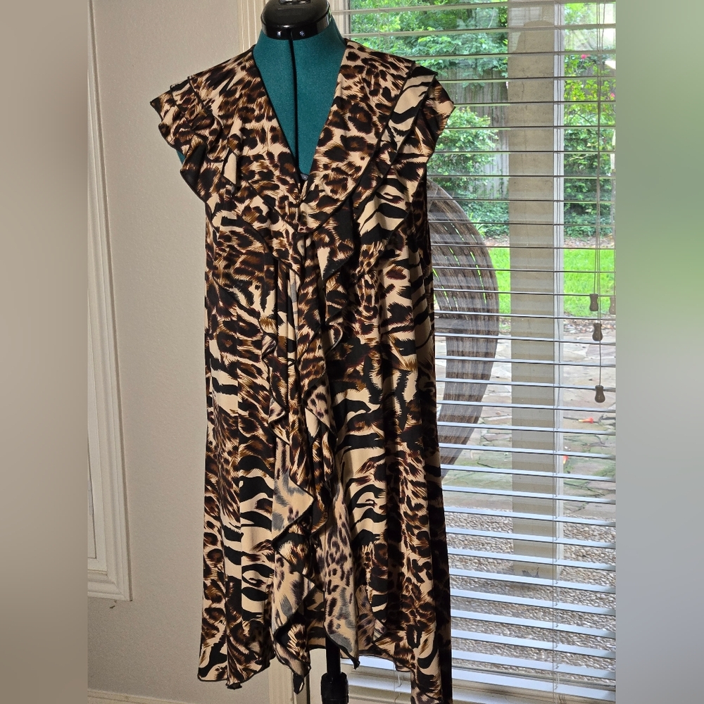 Animal Print Kimono/Duster Size 1X